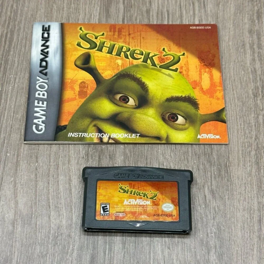 2004 Shrek 2 & The Incredibles Nintendo Game Boy Advance Authentic Tested